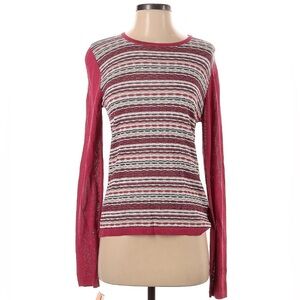 Musette Italian Designer Metallic Pullover Crewneck Sweater Size 3 IT